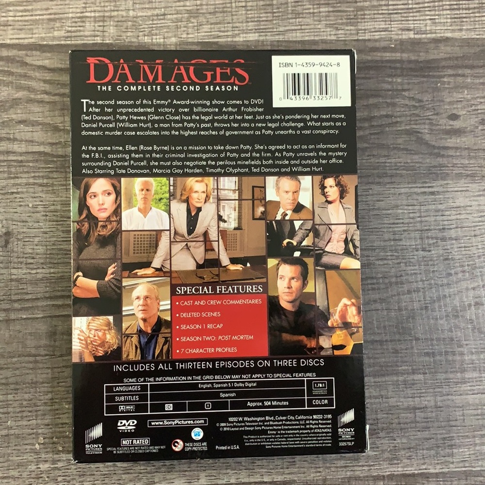 Damages the full 3 Seasons on 9 DVD’s - Picture 6 of 8